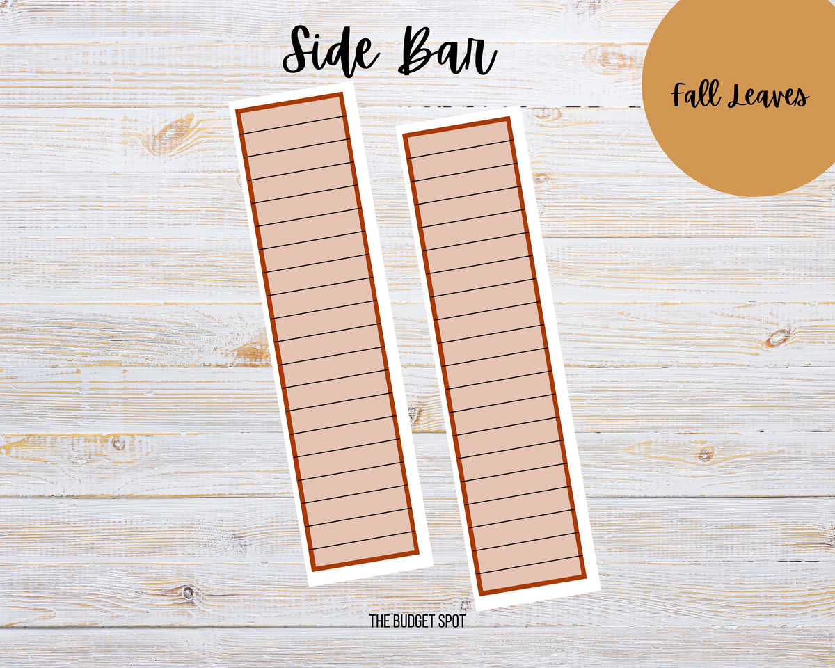 Fall Leaves | October Calendar Stickers