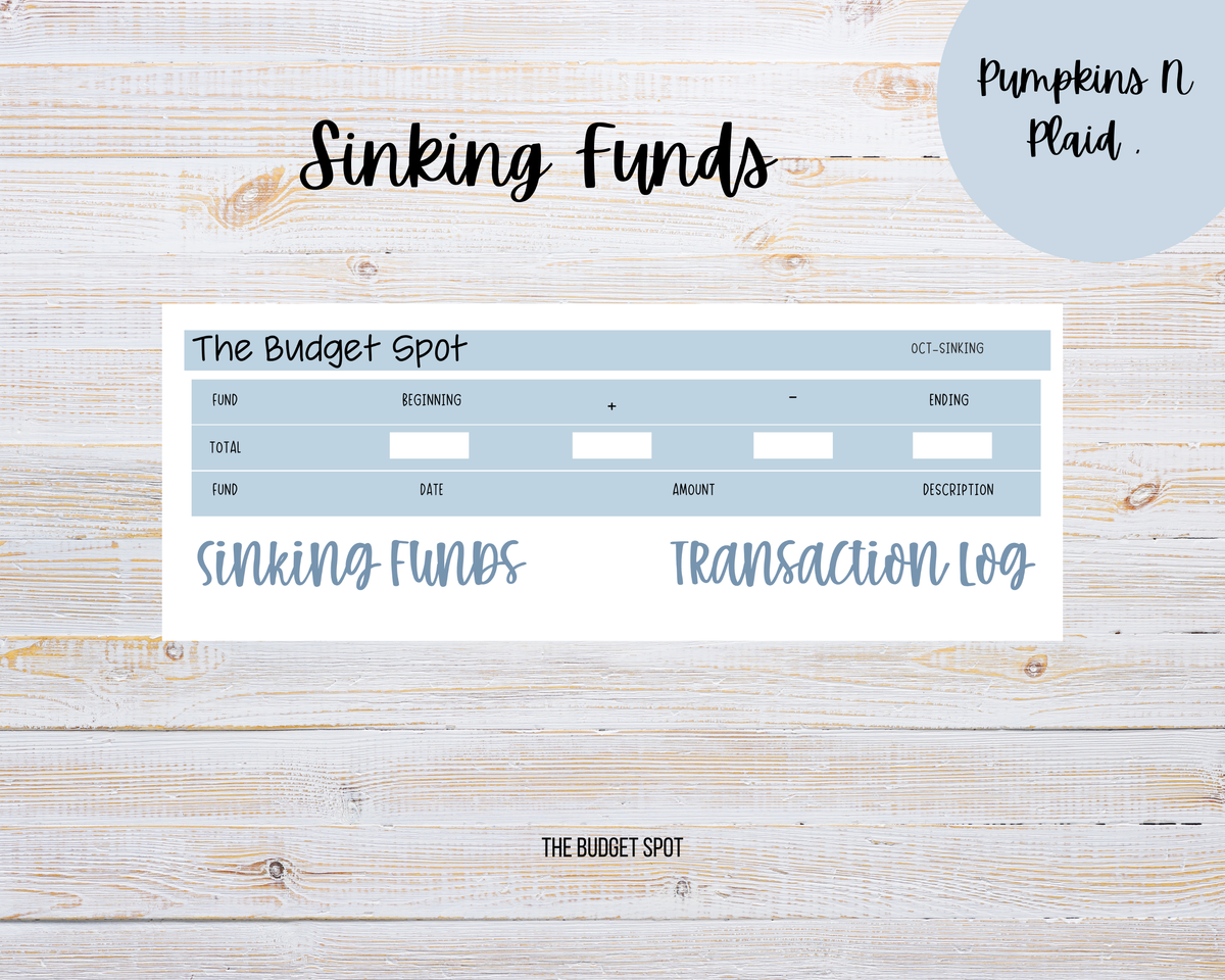 Pumpkins N Plaid | Sinking Funds Kit