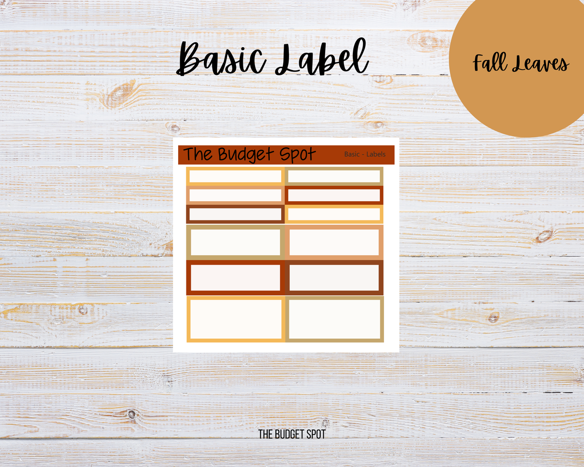 Fall Leaves | Planner Stickers Labels
