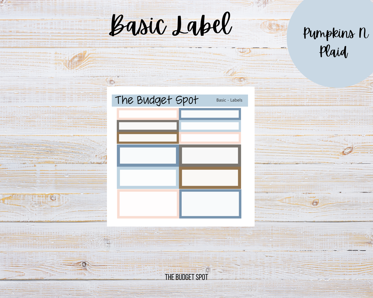 Pumpkins N Plaid | Planner Stickers Labels