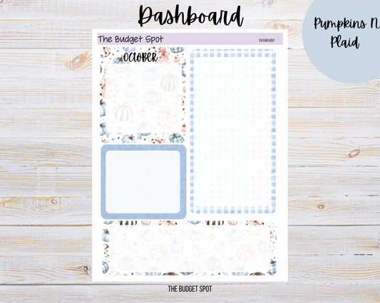 Pumpkins N Plaid Dashboard | Planner Stickers