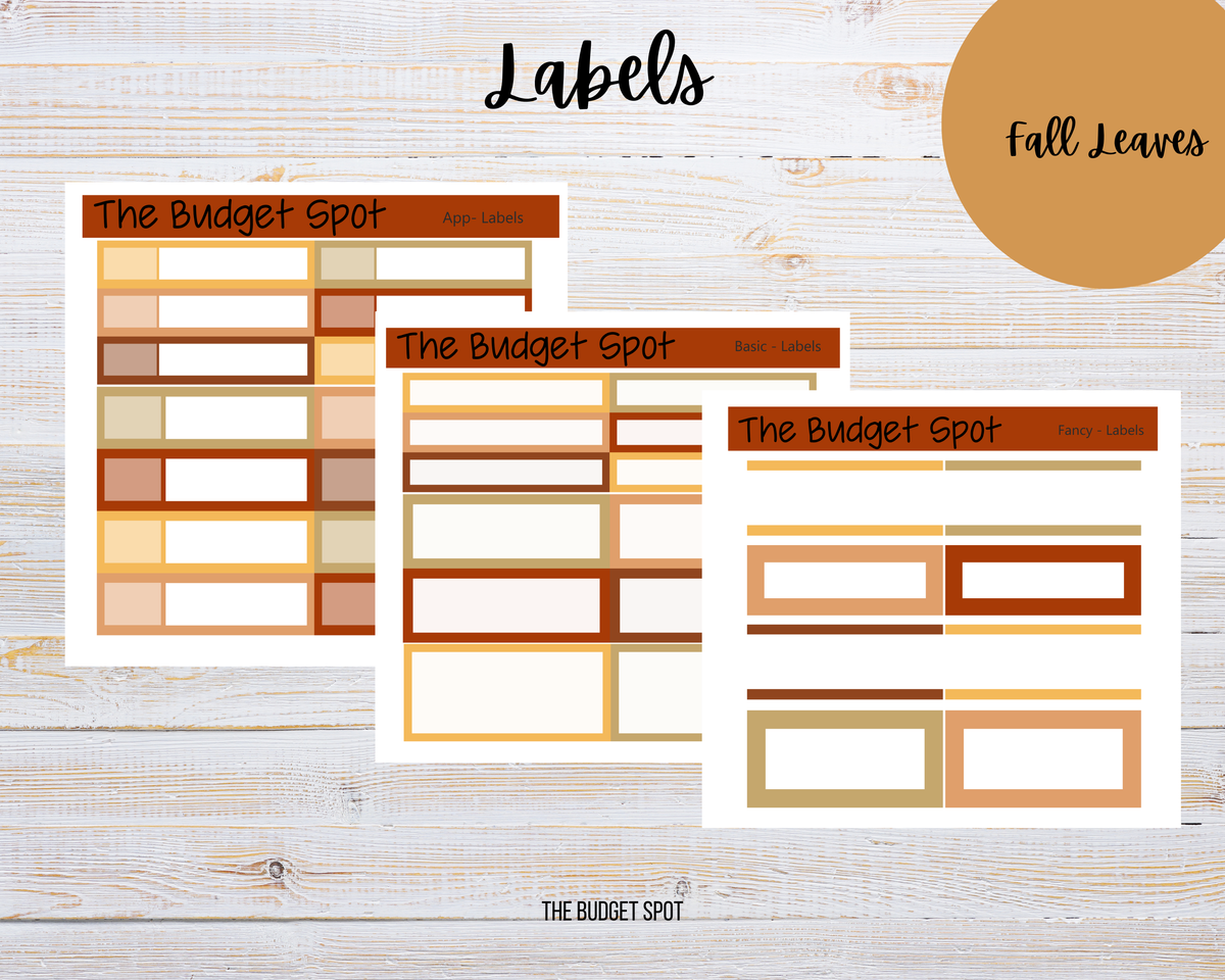 Fall Leaves | Planner Stickers Labels