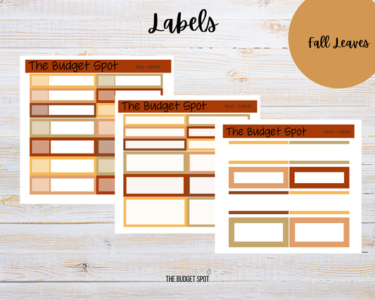 Fall Leaves | Planner Stickers Labels