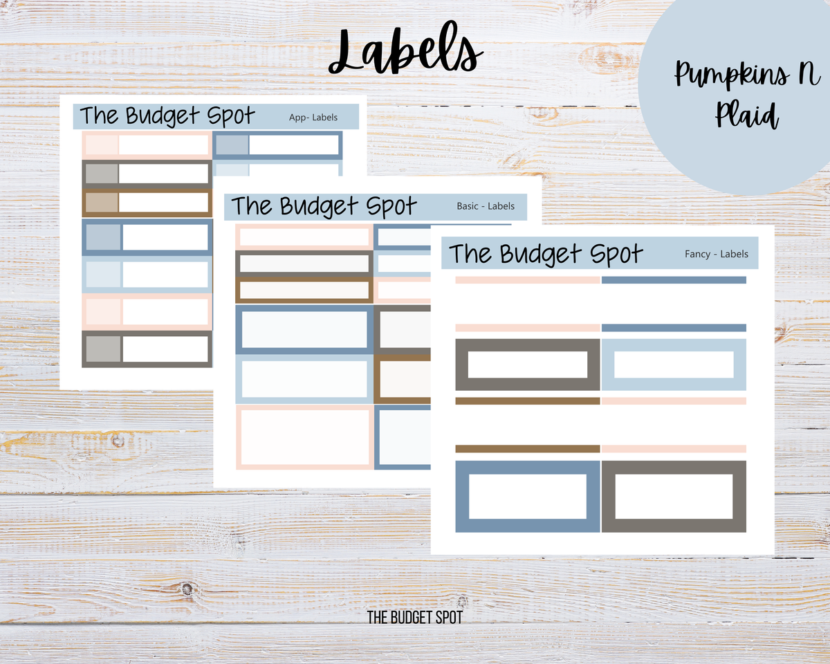 Pumpkins N Plaid | Planner Stickers Labels