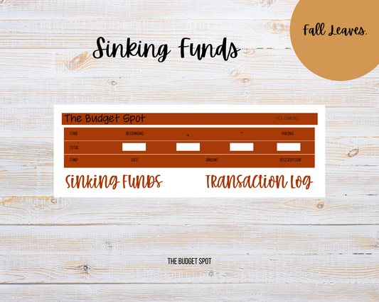 Fall Leaves | Sinking Funds Kit