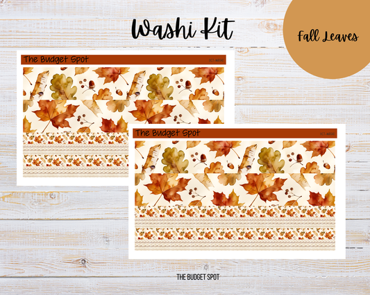 Fall Leaves Washi Kit | Planner Stickers