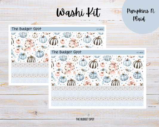 Pumpkins N Plaid Washi Kit | Planner Stickers